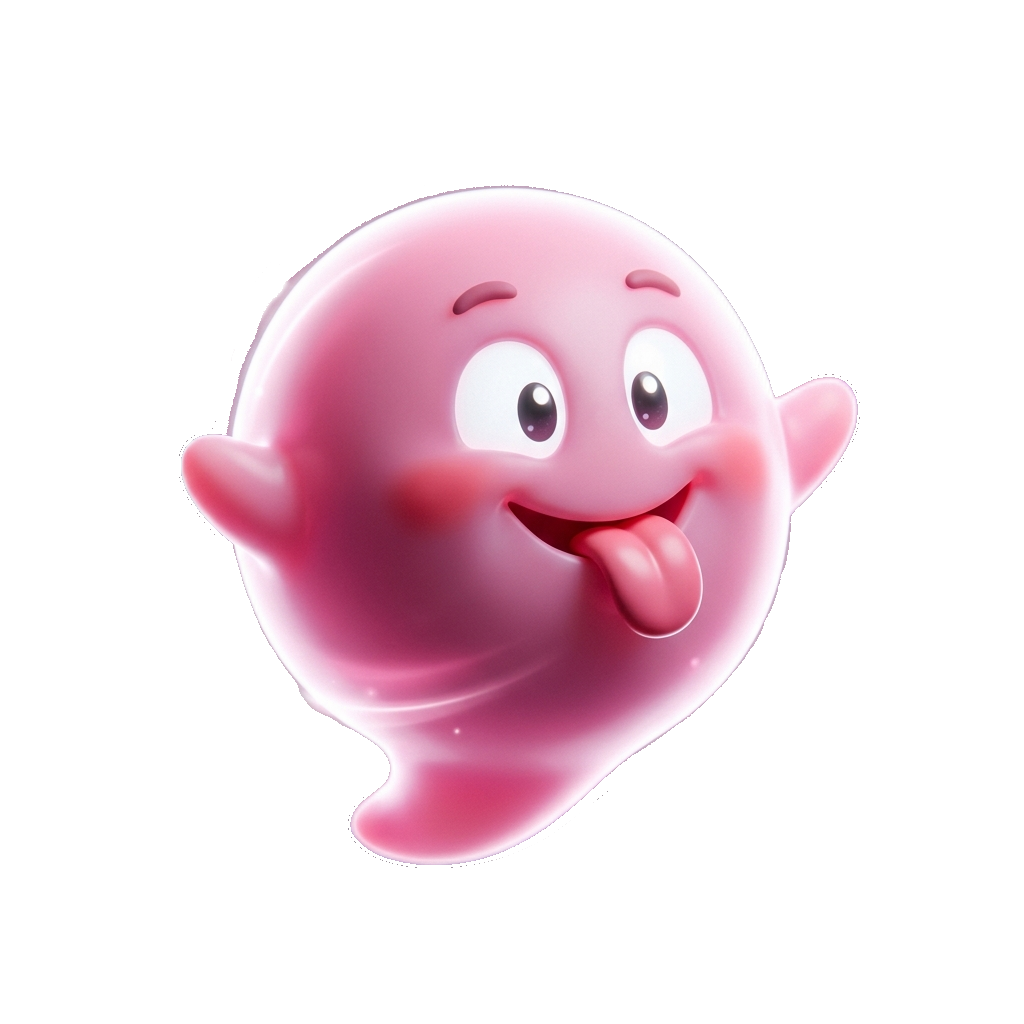 Fantasmino Webghost rosa — branding